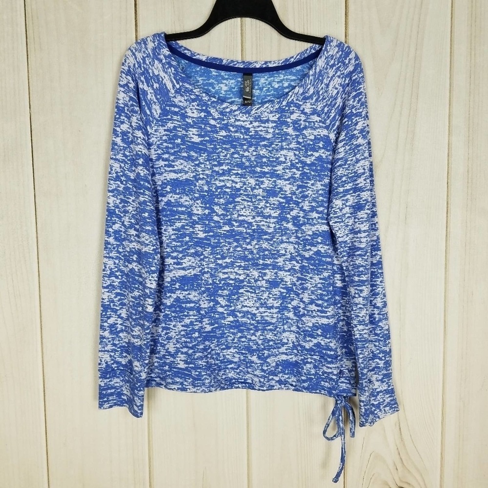 Mountain Hardwear Marled Blue Long Sleeve Top Medium